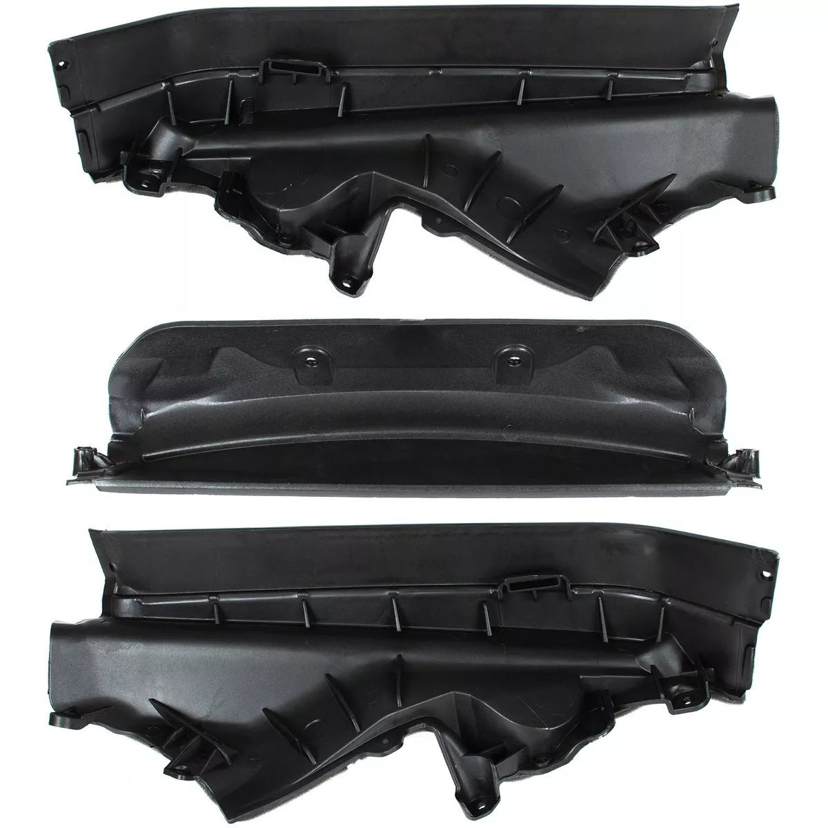 BMW X5 E70 06-13 variklio skyriaus pertvaros viršutinė kairė + dešinė + vidurinė viršutinė pertvaros sienelės dangčių komplektas (3 vnt.)