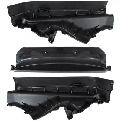 BMW X5 E70 06-13 variklio skyriaus pertvaros viršutinė kairė + dešinė + vidurinė viršutinė pertvaros sienelės dangčių komplektas (3 vnt.)